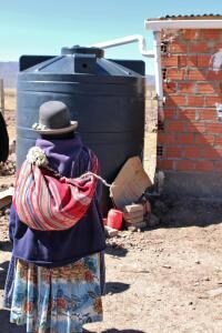 De oogst van water in Bolivia gaat door